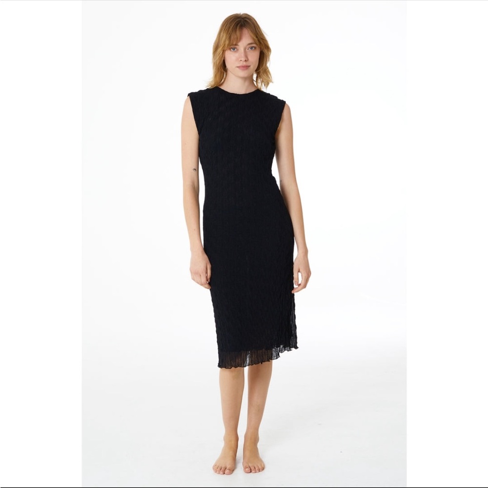 find me now / second skin ross midi dress in black XL